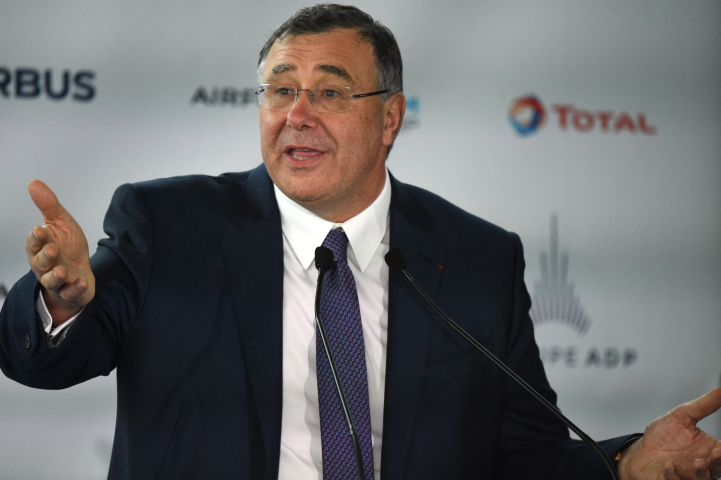 Patrick Pouyanné (Photo by Eric PIERMONT / AFP)