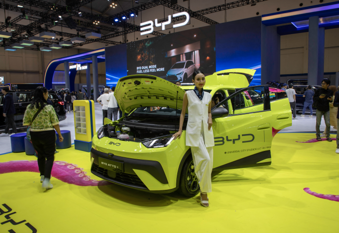 Voiture électrique. Photo par DONAL HUSNI / NURPHOTO / NURPHOTO VIA AFP