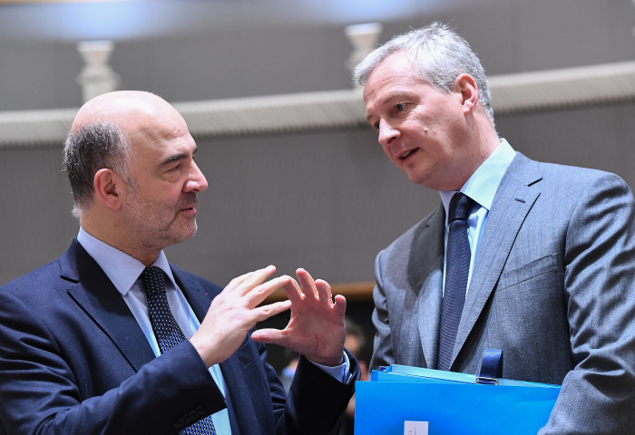 Pierre Moscovici, Premier président de la Cour des comptes et Bruno Le Maire, ministre de l'Economie et des Finances - EMMANUEL DUNAND / AFP