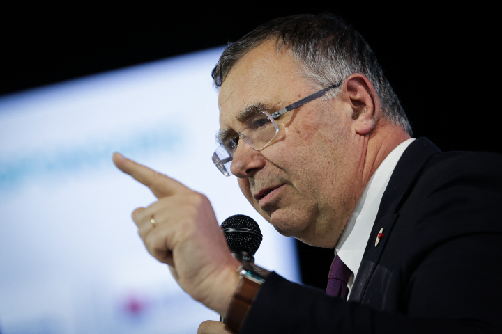 Patrick Pouyanné, président-directeur général de TotalEnergies (Photo by Thibaud MORITZ / AFP)