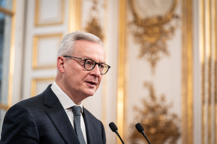 Bruno Le Maire, ministre de l'Economie, des Finances et de la Souveraineté industrielle et numérique - Xose Bouzas / Hans Lucas / Hans Lucas via AFP