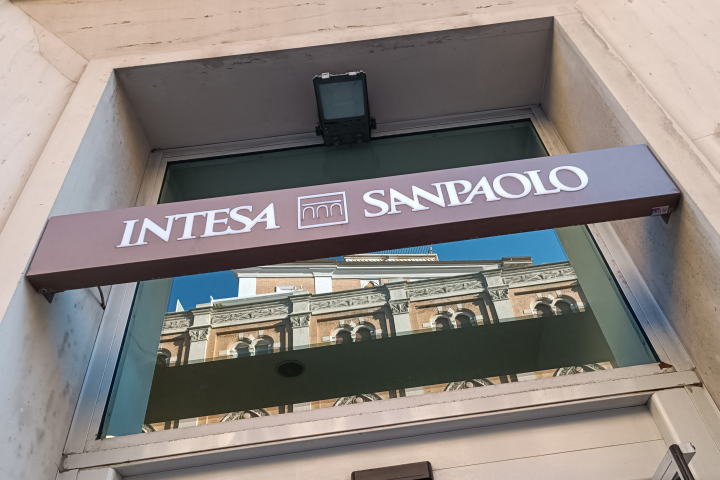 Intesa Sanpaolo (Photo by Riccardo Milani / Hans Lucas / Hans Lucas via AFP)