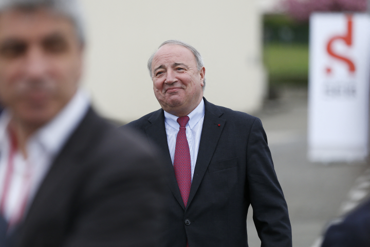 Thierry de la Tour d'Artaise, président du groupe Seb (Photo by CHARLY TRIBALLEAU / AFP)