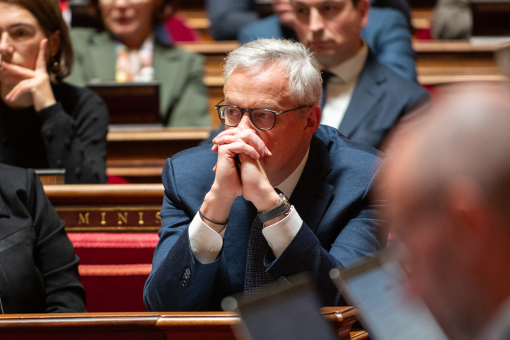 Bruno Le Maire, ministre de l'Economie, des Finances et de la Souveraineté industrielle et numérique - Stephane Mouchmouche / Hans Lucas / Hans Lucas via AFP