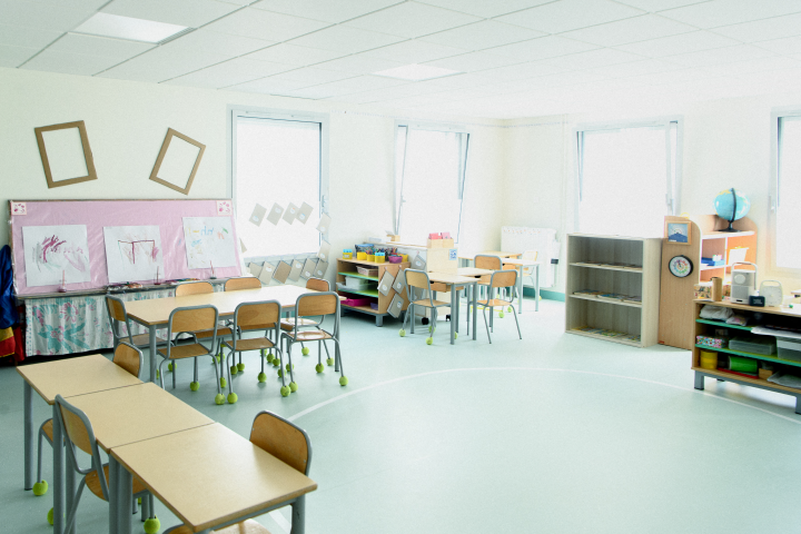 Salle de classe. Photo par ELISE CABANE / HANS LUCAS / HANS LUCAS VIA AFP