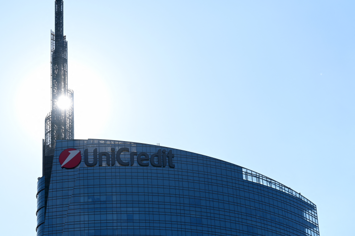 UniCredit a dégagé 9,5 milliards d'euros de bénéfice net en 2023 - Photo by GABRIEL BOUYS / AFP