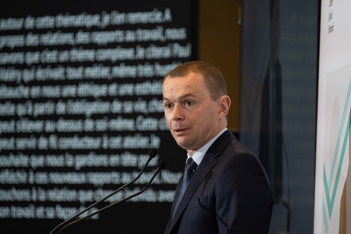 Olivier Dussopt, ministre du Travail, du Plein emploi et de l'Insertion - Eric TSCHAEN/REA