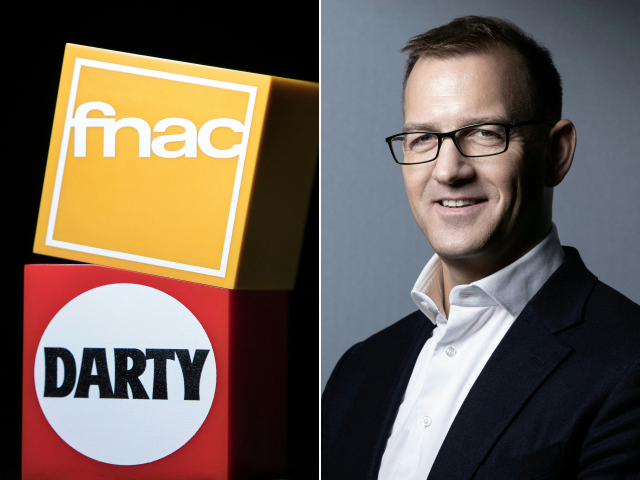 Fnac Darty et Daniel Kretinsky. Crédits : Photo par AFP