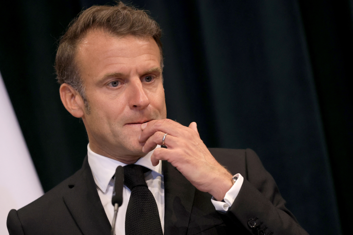 Emmanuel Macron, président de la République française - Adnan Beci / AFP