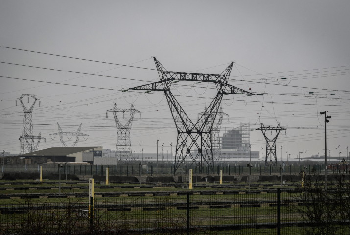 Infrastructures électriques hexagonales. JEFF PACHOUD / AFP