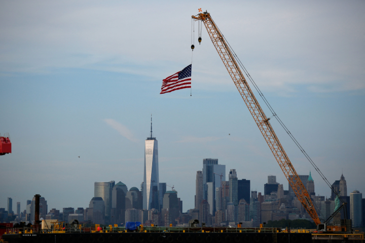 Drapeau américain. Photo par KENA BETANCUR / AFP