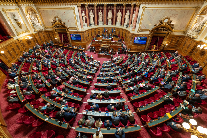 Sénat (Photo by Stephane Mouchmouche / Hans Lucas / Hans Lucas via AFP)