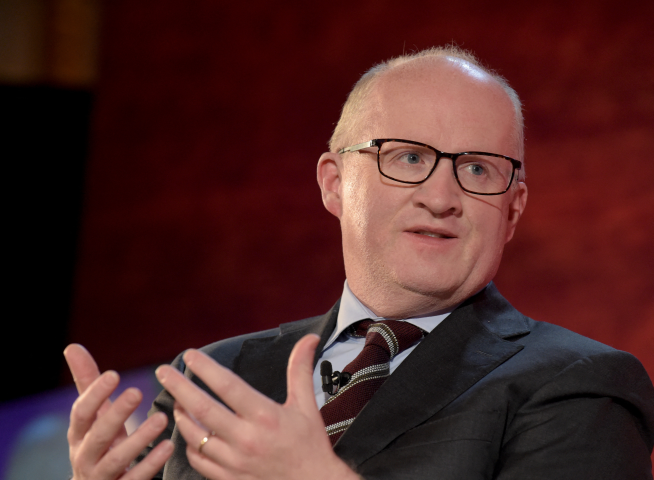 Philip Lane, membre du directoire de la BCE et chef économiste - ERIC PIERMONT / AFP