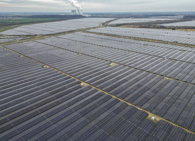 Infrastructures solaires en Allemagne. JAN WOITAS / DPA / dpa Picture-Alliance via AFP
