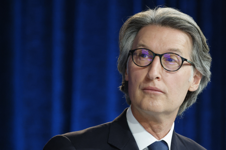 Jean-Charles Decaux, le président du conseil de surveillance d'Eurazeo. (Photo by Ludovic MARIN / AFP)