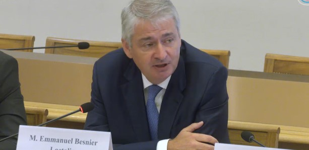 Emmanuel Besnier, président-directeur général de Lactalis. Crédits : Sénat