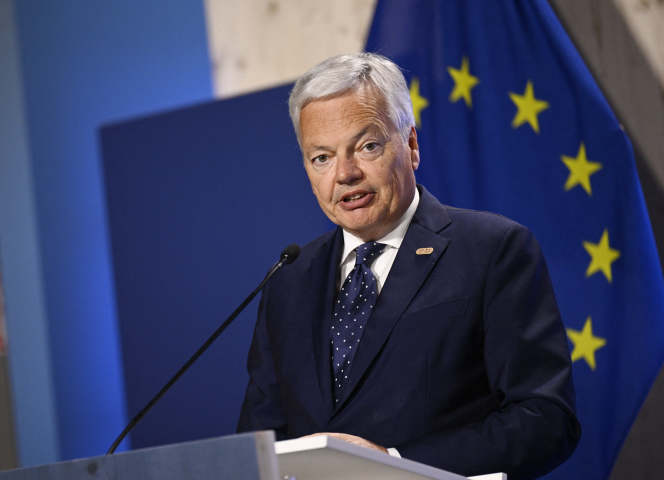 Didier Reynders , commissaire chargé de la politique de concurrence - PONTUS LUNDAHL / TT NEWS AGENCY / TT News Agency via AFP