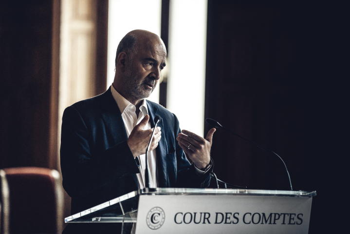 Pierre Moscovici, Premier président de la Cour des comptes - Virginie Haffner / Hans Lucas / Hans Lucas via AFP
