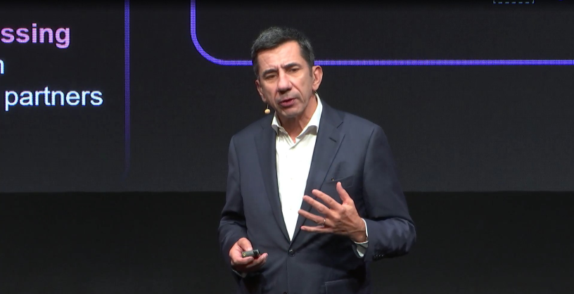 Pierre-Antoine Vacheron​​​​​​​, le directeur général de Worldline, lors du Capital Markets Day du 6 novembre 2025