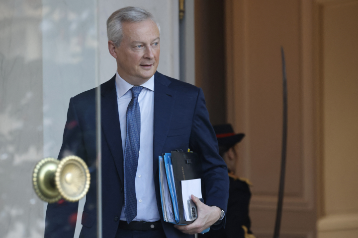 Le Ministre de l'Economie et des Finances, Bruno Le Maire  (Photo by Ludovic MARIN / AFP)
