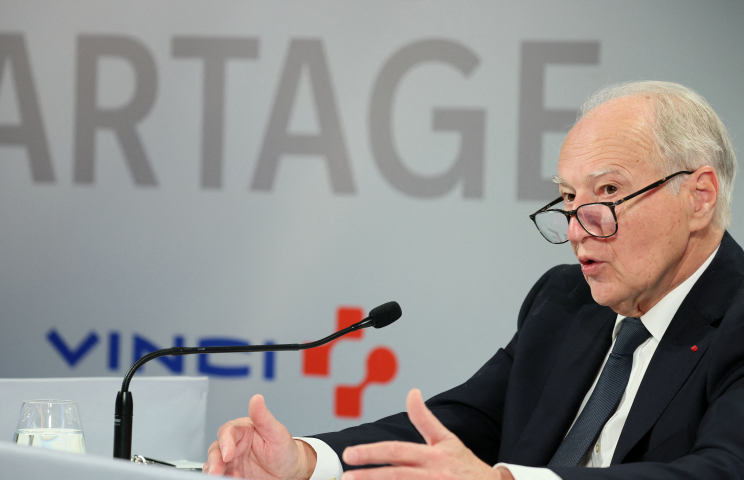 Xavier Huillard, président-directeur général de Vinci (Photo by ALAIN JOCARD / AFP)