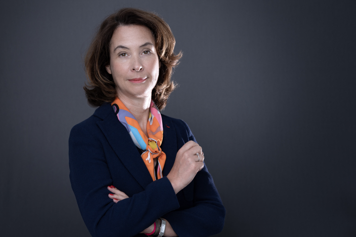 Estelle Brachlianoff, directrice générale de Veolia  (Photo by ALAIN JOCARD / AFP)