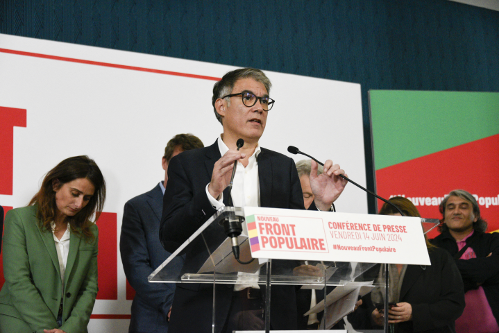 Olivier Faure, premier secrétaire du parti socialiste (Photo by Magali Cohen / Hans Lucas / Hans Lucas via AFP)