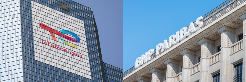 TotalEnergies et BNP Paribas ont représenté à eux-seuls quasiment 40 % des rachats d'actions du SBF 120 en 2023 - AFP