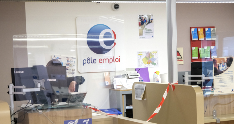 Agence Pôle Emploi. Nicolas Guyonnet / Hans Lucas / Hans Lucas via AFP