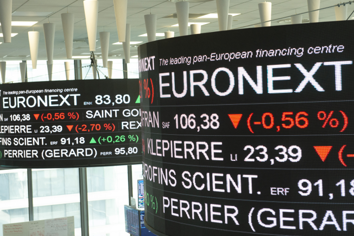 Euronext (Photo by Joao Luiz Bulcao / Hans Lucas / Hans Lucas via AFP)