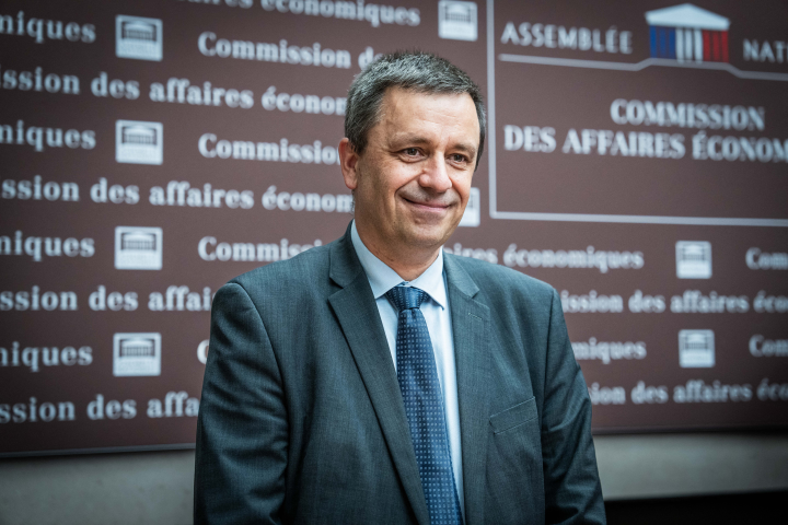 Luc Rémont, le président-directeur général d'EDF à la Commission des finances de l'assemblée nationale - Photo by Xose Bouzas / Hans Lucas / Hans Lucas via AFP