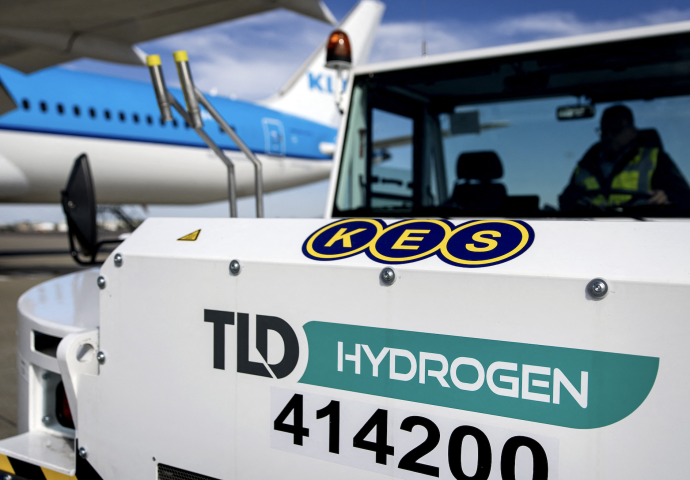 Hydrogène. Photo by Koen van Weel / ANP MAG / ANP via AFP