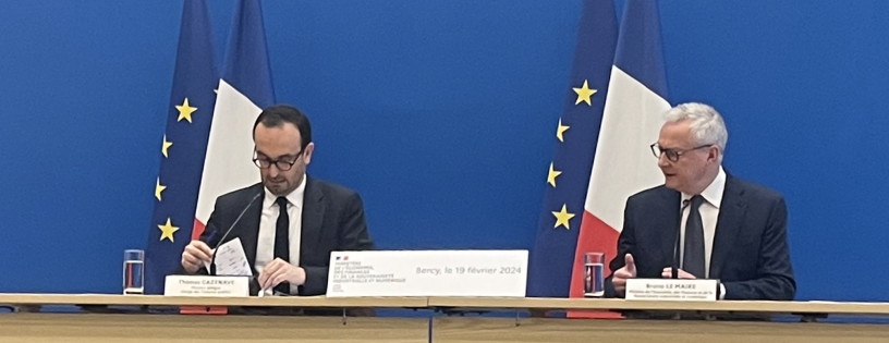 Thomas Cazenave, ministre délégué chargé des Comptes publics et Bruno Le Maire, ministre de l'Economie, des Finances et de la Souveraineté industrielle et numérique - DR