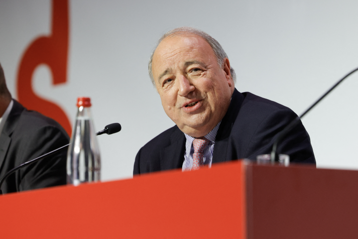 Thierry de La Tour d'Artaise, président du conseil d'administration de Seb (Photo by GEOFFROY VAN DER HASSELT / AFP)