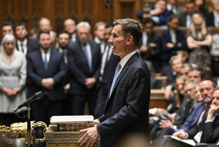 Jeremy Hunt, le chancelier de l’Échiquier britannique. JESSICA TAYLOR / UK PARLIAMENT / AFP