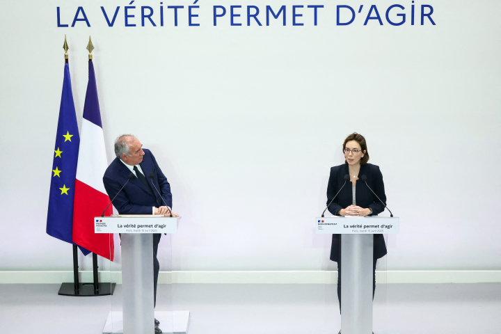François Bayrou, Premier ministre et Amélie de Montchalin, ministre des Comptes publics - Alain JOCARD / AFP