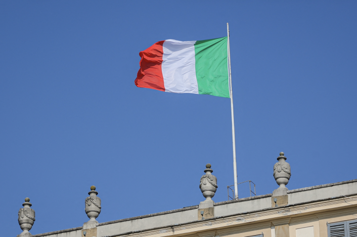 Drapeau italien. Photo par ROBERTA CORRADIN / NURPHOTO / NURPHOTO VIA AFP