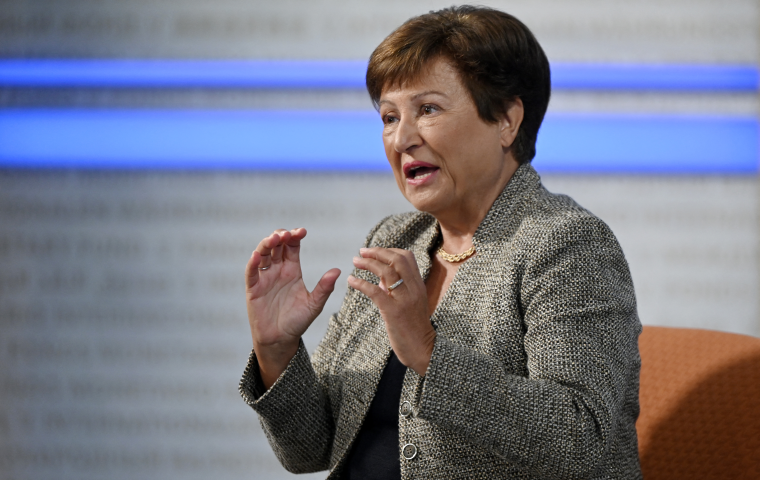 Kristalina Georgieva, directrice générale du Fonds monétaire international - OLIVIER DOULIERY / AFP