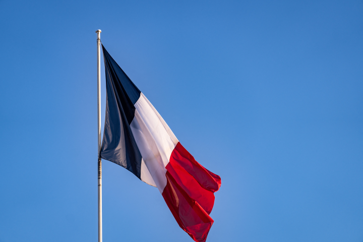 Drapeau Français. Photo par XOSE BOUZAS / HANS LUCAS / HANS LUCAS VIA AFP