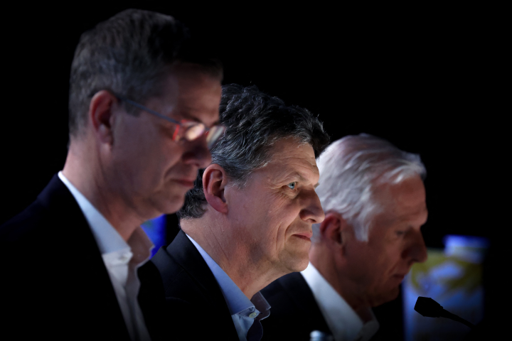 Antoine de Saint-Affrique, le directeur général de Danone (Photo by ALAIN JOCARD / AFP)