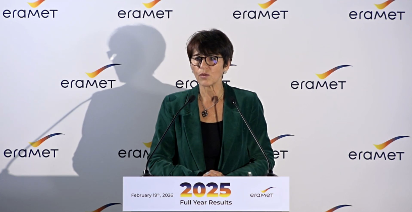 Christel Bories, la présidente d'Eramet, lors de la présentation des résultats 2025 du groupe le 19 février 2026.