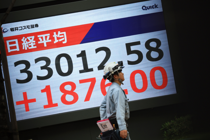 L'indice Nikkei a fortement rebondi mardi - Photo de Takuya Matsumoto / Yomiuri / The Yomiuri Shimbun via AFP