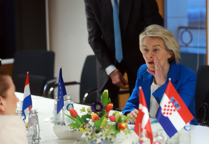 Ursula von der Leyen (Photo by Olivier HOSLET / POOL / AFP)