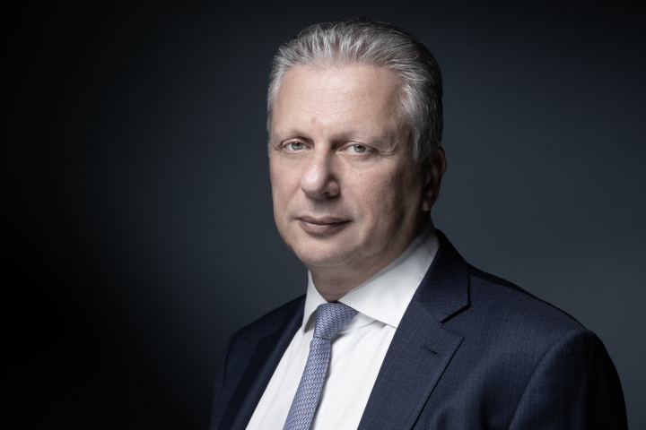 Aiman Ezzat, le directeur général de Capgemini - Photo by JOEL SAGET / AFP