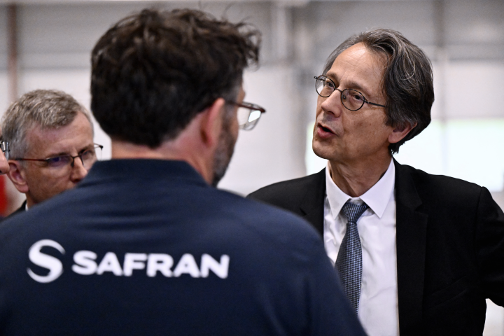 Olivier Andriès, le directeur général de Safran (Photo by ERIC LALMAND / Belga / AFP)
