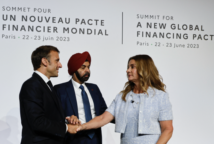 Sommet pour un nouveau pacte financier mondial. Ludovic MARIN / POOL / AFP