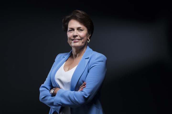 Véronique Bédague, présidente-directrice générale de Nexity (©Photo by JULIEN DE ROSA / AFP)