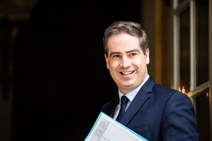 Olivier Becht, ministre au Commerce extérieur (Photo by Xose Bouzas / Hans Lucas / Hans Lucas via AFP)