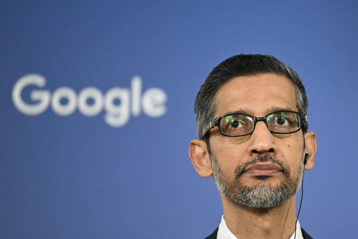 Sundar Pichai, CEO d'Alphabet (Photo by Sergei GAPON / AFP)