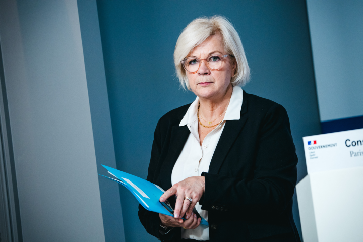 Catherine Vautrin, ministre du Travail - Amaury Cornu / Hans Lucas / Hans Lucas via AFP